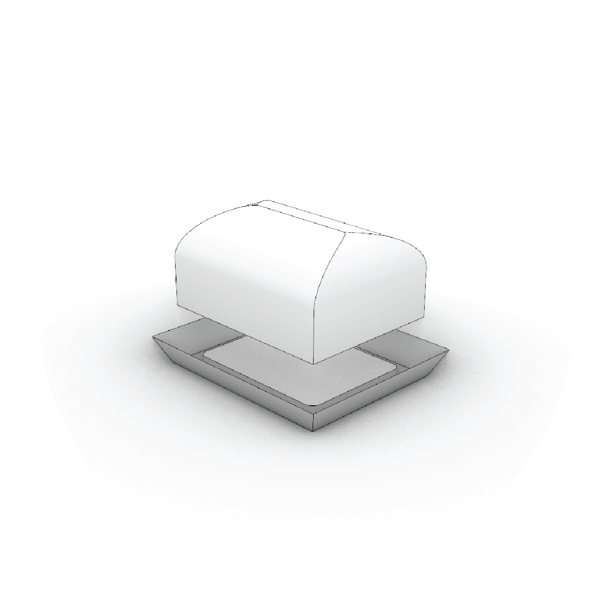 European Butter Dish Template